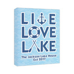Live Love Lake Canvas Print (Personalized)