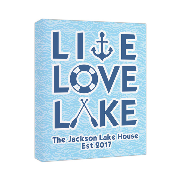 Custom Live Love Lake Canvas Print - 11x14 (Personalized)