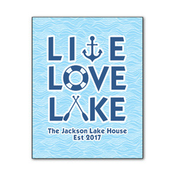 Live Love Lake Wood Print - 11x14 (Personalized)