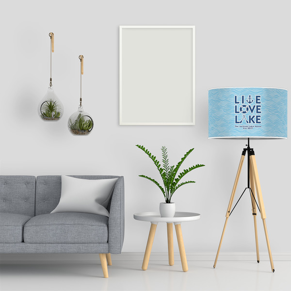 Live Love Lake 12" Drum Lampshade - LIFESTYLE