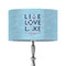 Live Love Lake 12" Drum Lampshade - ON STAND (Fabric)