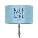 Live Love Lake 12" Drum Lamp Shade - Poly-film (Personalized)