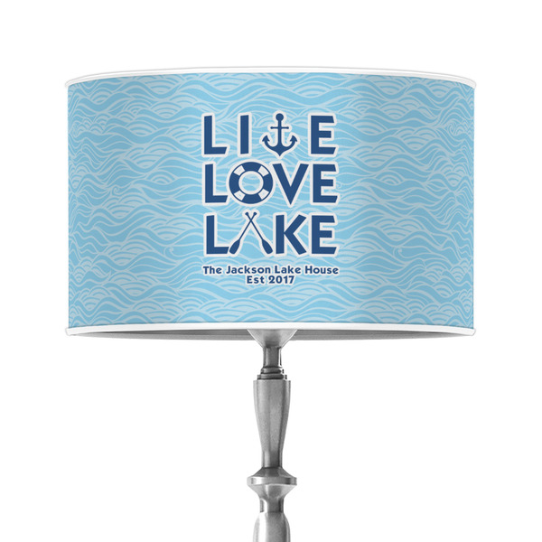 Custom Live Love Lake 12" Drum Lamp Shade - Poly-film (Personalized)