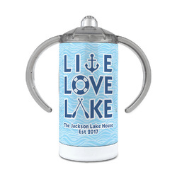 Live Love Lake 12 oz Stainless Steel Sippy Cup (Personalized)