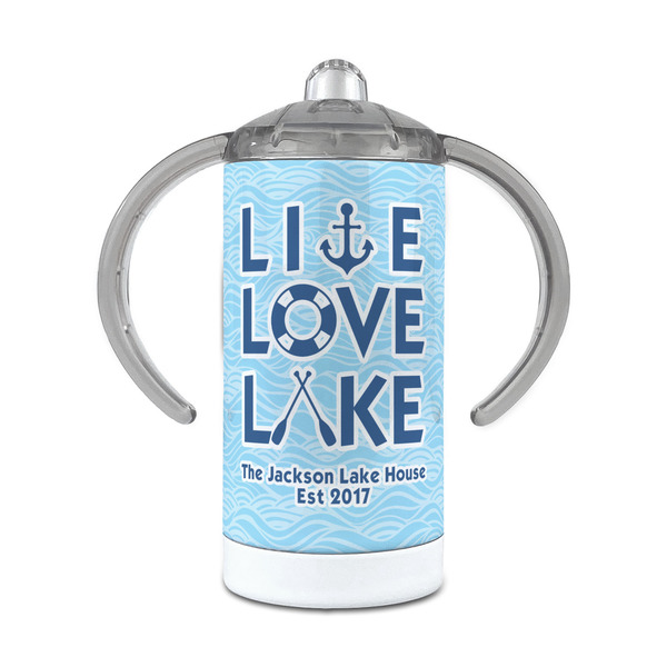 Custom Live Love Lake 12 oz Stainless Steel Sippy Cup (Personalized)