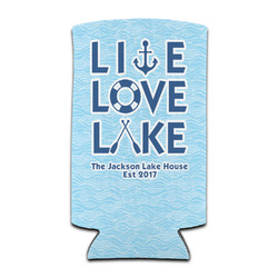 Live Love Lake Can Cooler (tall 12 oz) (Personalized)
