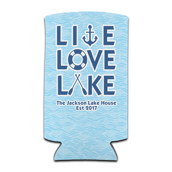 Custom Live Love Lake Can Cooler (tall 12 oz) (Personalized)