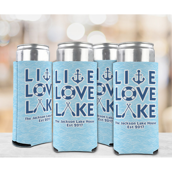 Live Love Lake 12oz Tall Can Sleeve - Set of 4 - LIFESTYLE