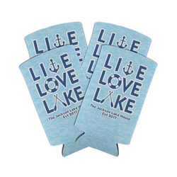 Live Love Lake Can Cooler (tall 12 oz) - Set of 4 (Personalized)