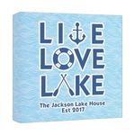 Live Love Lake Canvas Print - 12x12 (Personalized)