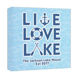 Live Love Lake Canvas Print - 12x12 (Personalized)