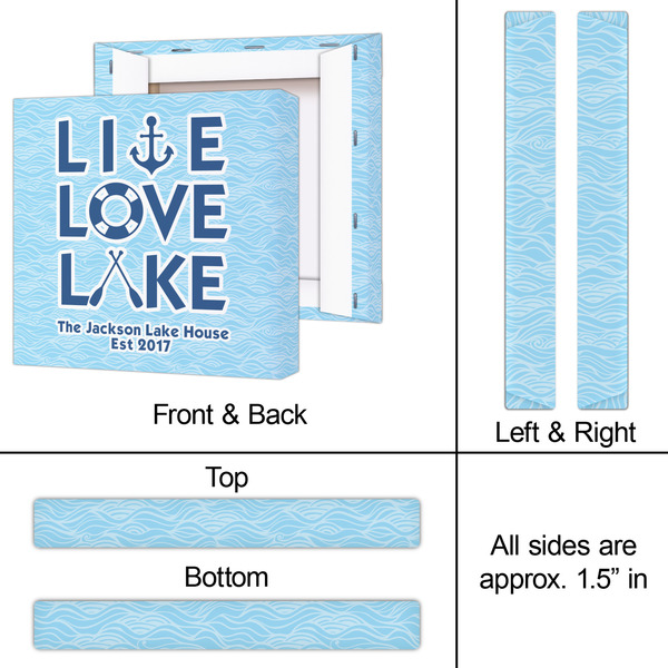 Live Love Lake 12x12 - Canvas Print - Approval