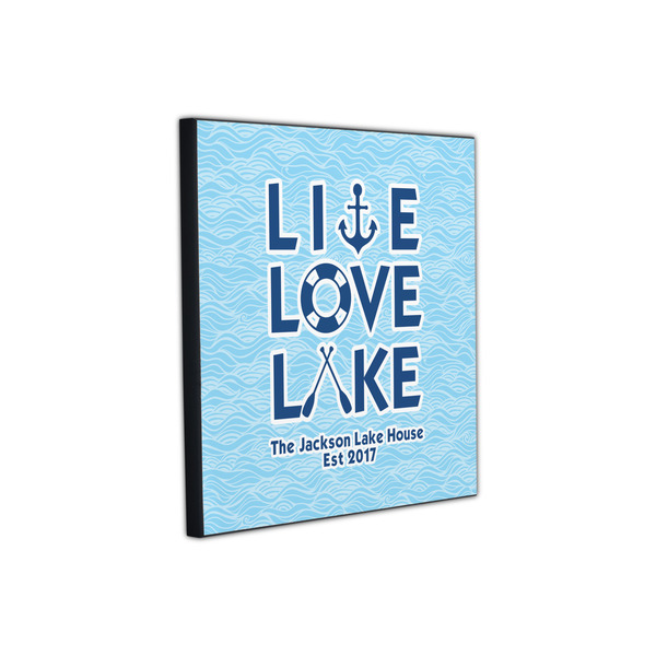 Live Love Lake 12x12 Wood Print - Angle View