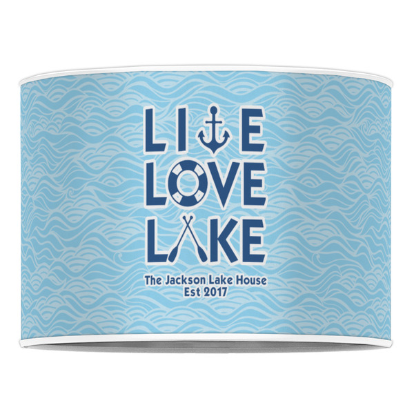 Live Love Lake 16" Drum Lampshade - FRONT (Poly Film)
