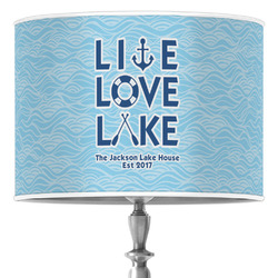 Live Love Lake 16" Drum Lamp Shade - Poly-film (Personalized)