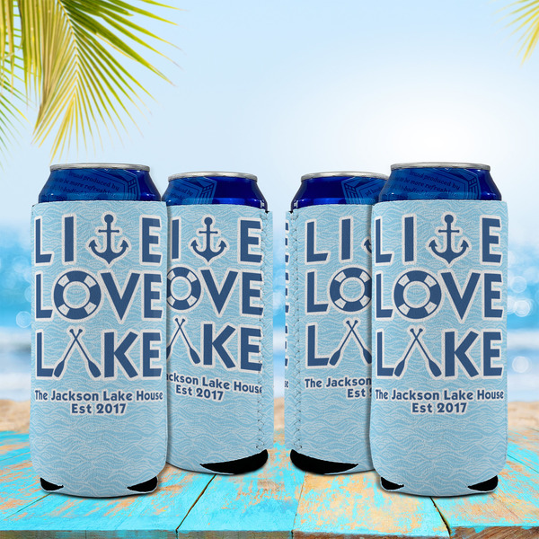 Live Love Lake 16oz Can Sleeve - Set of 4 - LIFESTYLE