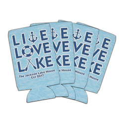 Live Love Lake Can Cooler (16 oz) - Set of 4 (Personalized)