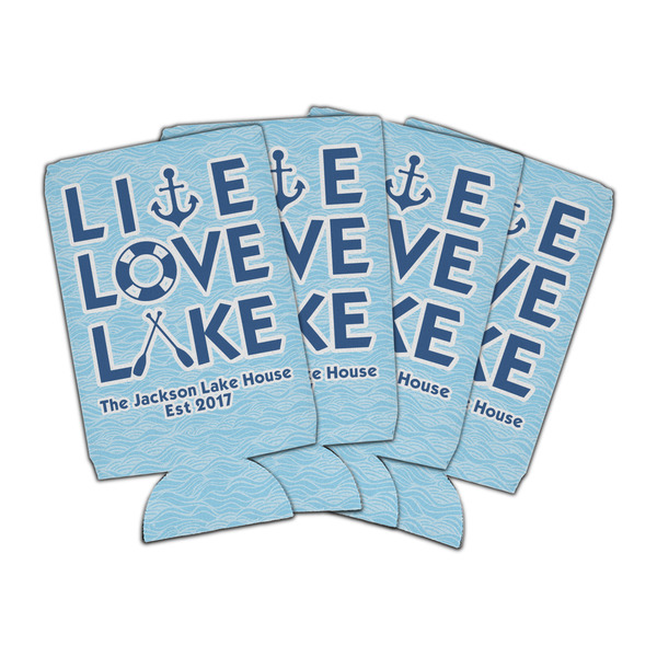 Custom Live Love Lake Can Cooler (16 oz) - Set of 4 (Personalized)