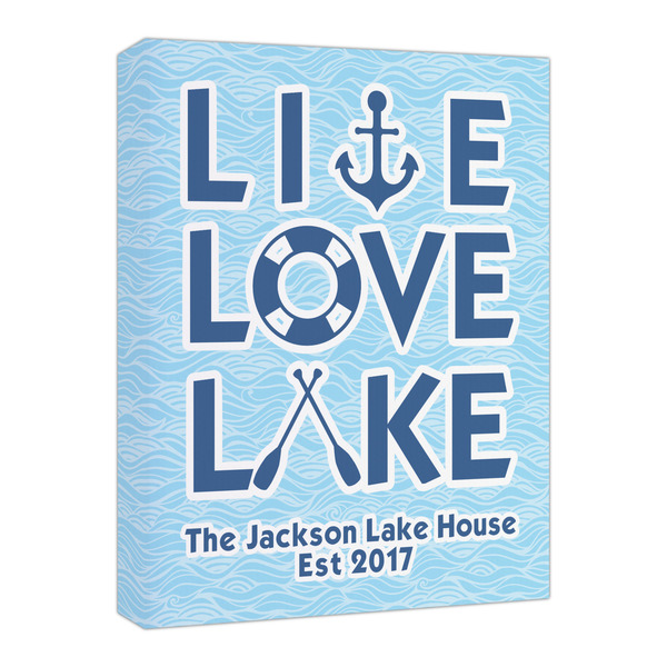 Custom Live Love Lake Canvas Print - 16x20 (Personalized)