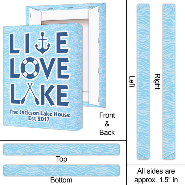 Live Love Lake 16x20 - Canvas Print - Approval