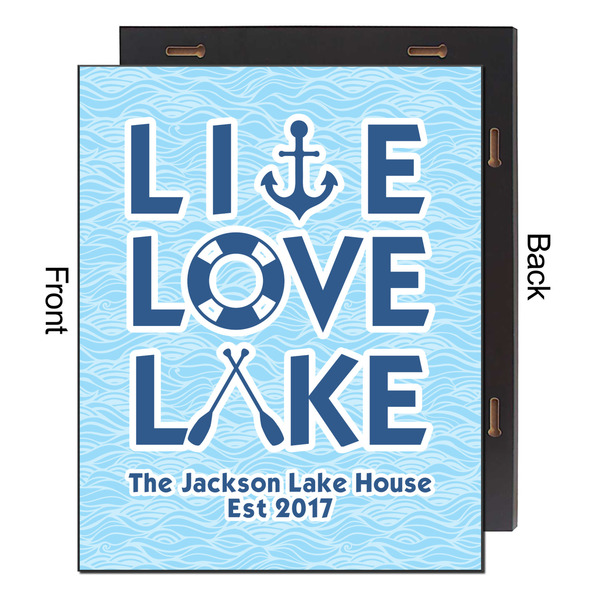 Live Love Lake 16x20 Wood Print - Front & Back View