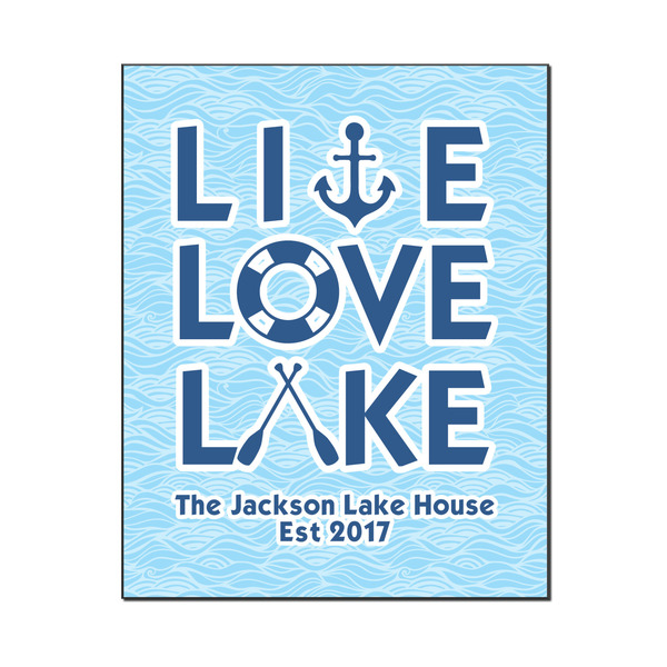 Custom Live Love Lake Wood Print - 16x20 (Personalized)