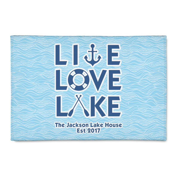 Custom Live Love Lake Patio Rug (Personalized)