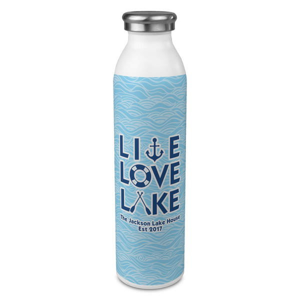 Custom Live Love Lake 20oz Stainless Steel Water Bottle - Full Print (Personalized)