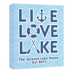 Live Love Lake Canvas Print - 20x24 (Personalized)