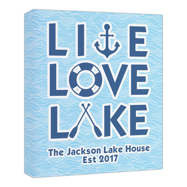 Custom Live Love Lake Canvas Print - 20x24 (Personalized)