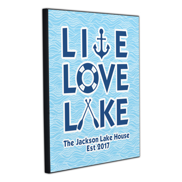 Live Love Lake 20x24 Wood Print - Angle View