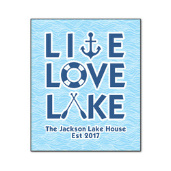 Live Love Lake Wood Print - 20x24 (Personalized)
