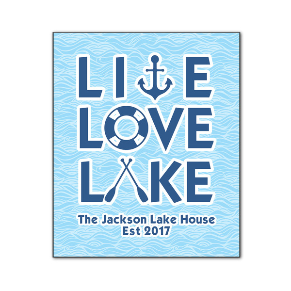 Custom Live Love Lake Wood Print - 20x24 (Personalized)