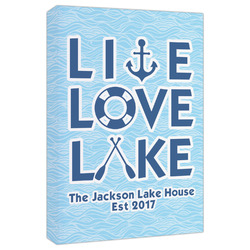 Live Love Lake Canvas Print - 20x30 (Personalized)