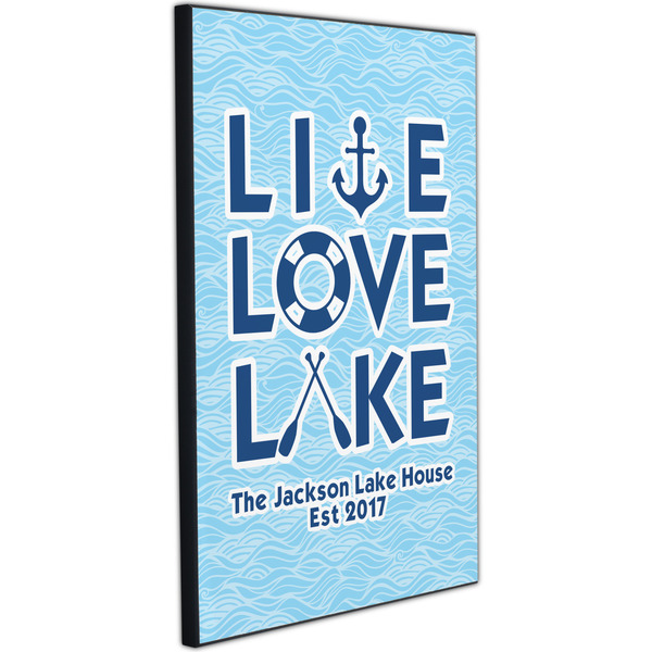 Live Love Lake 20x30 Wood Print - Angle View
