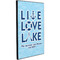 Live Love Lake 20x30 Wood Print - Angle View