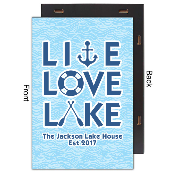 Live Love Lake 20x30 Wood Print - Front & Back View