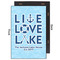 Live Love Lake 20x30 Wood Print - Front & Back View