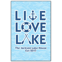Live Love Lake Wood Print - 20x30 (Personalized)
