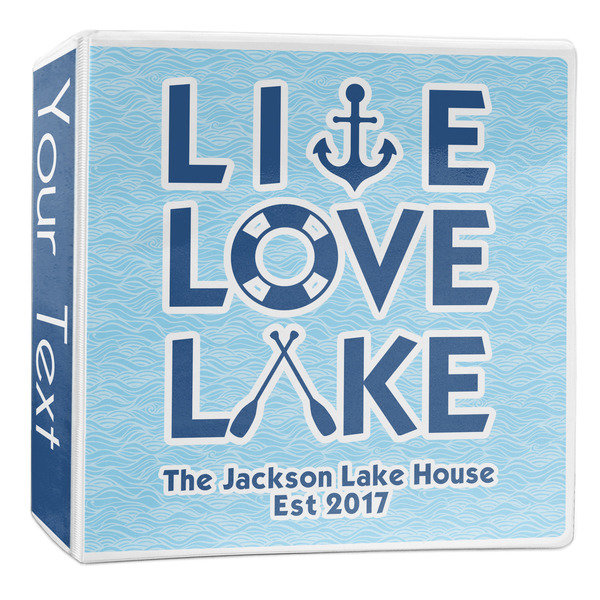 Custom Live Love Lake 3-Ring Binder - 2 inch (Personalized)