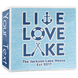 Live Love Lake 3-Ring Binder - 3 inch (Personalized)