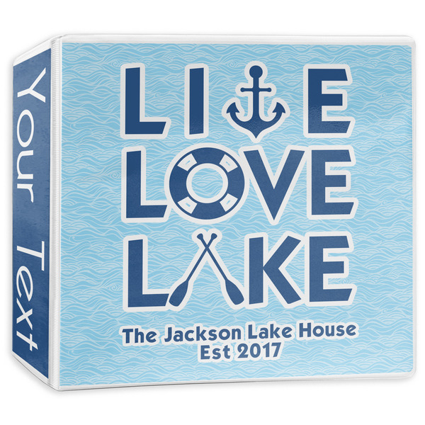 Custom Live Love Lake 3-Ring Binder - 3 inch (Personalized)