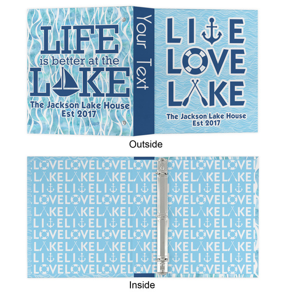 Live Love Lake 3 Ring Binders - Full Wrap - 1" - APPROVAL
