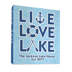 Live Love Lake 3 Ring Binder - Full Wrap - 1" (Personalized)