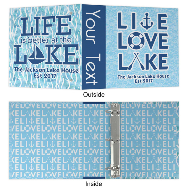 Live Love Lake 3 Ring Binders - Full Wrap - 2" - APPROVAL