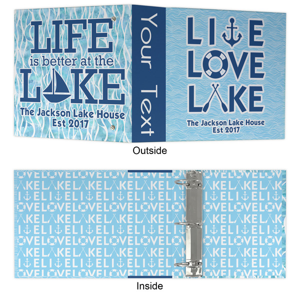 Live Love Lake 3 Ring Binders - Full Wrap - 3" - APPROVAL