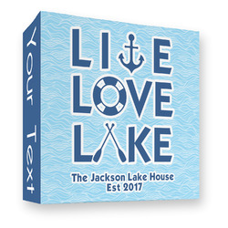 Live Love Lake 3 Ring Binder - Full Wrap - 3" (Personalized)