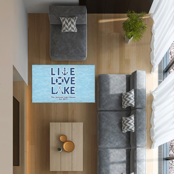 Live Love Lake 3'x5' Indoor Area Rugs - IN CONTEXT