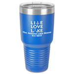 Live Love Lake 30 oz Stainless Steel Tumbler - Royal Blue - Single-Sided (Personalized)