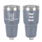 Live Love Lake 30 oz Stainless Steel Tumbler - Grey - Double-Sided (Personalized)